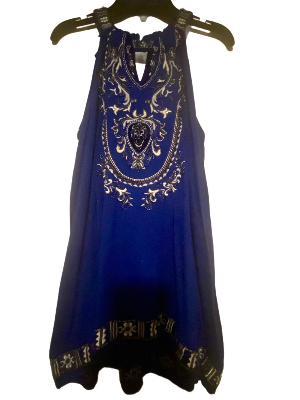 INC International Concepts Royal Blue Embellished Halter Camisole